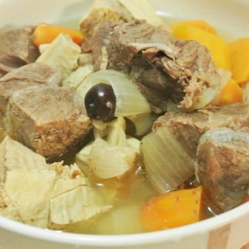Potage aux boeuf et tofu